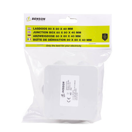 Lasdoos 80x80x40mm IP65, Stof- en Waterdicht, Ideaal voor Tuinverlichting