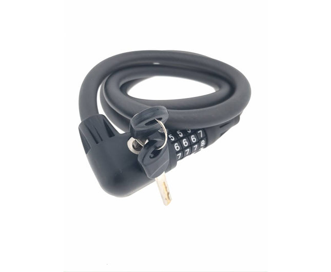 Kabel Cijferslot LED 807, 12x1200mm, mat zwart - Helder zicht in donker