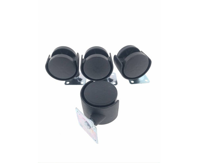 Zwart Zwenkwiel Set 40mm, 4 Stuks, 25kg per Wiel, Voor Meubels