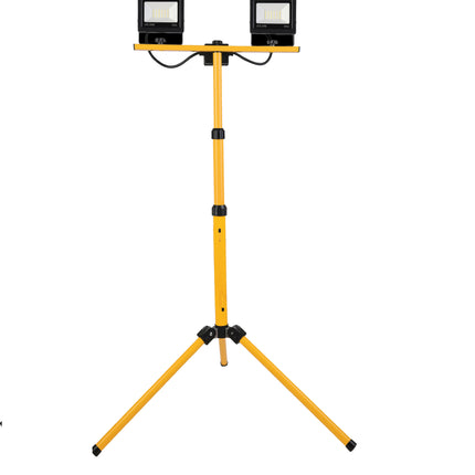 LED Werklamp 2 x 20W + telescopische standaard 1.5 mtr – Hoogte standaard 1.5M