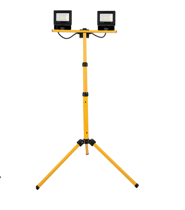 LED Werklamp 2 x 20W + telescopische standaard 1.5 mtr – Hoogte standaard 1.5M