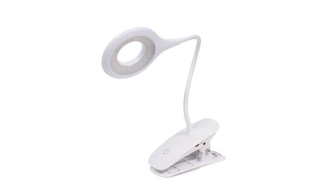 LED klemlamp 3W oplaadbaar + dimbaar