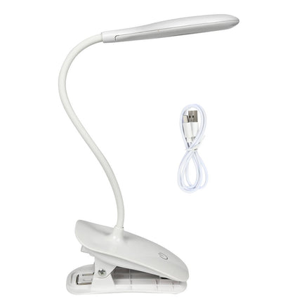 LED Klemlamp 3W USB Oplaadbaar, Dimbaar voor Lezen en Werkplek