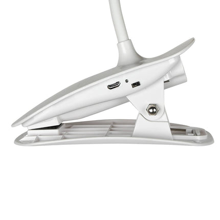 LED Klemlamp 3W USB Oplaadbaar, Dimbaar voor Lezen en Werkplek