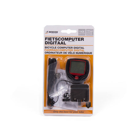 Fietscomputer 14 Functies: Snelheid, Afstand, Tijd, Klok, ODO