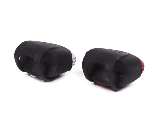 Fietslamp COB 2 dlg Silicone, 12 LED's, 3 standen, 22.2-31.8mm.