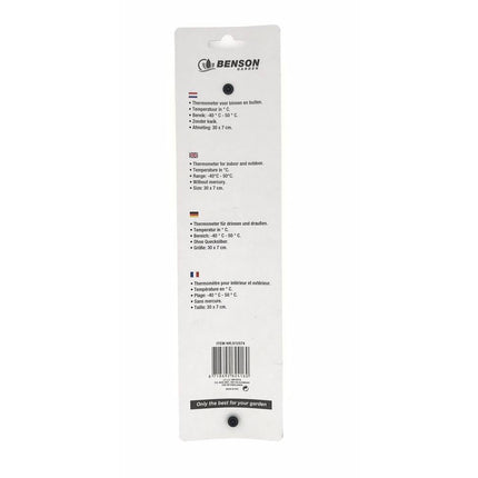 Metaal Groene Thermometer 30 cm, -40°C tot 50°C, Binnen/Buiten