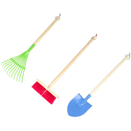 Kinder Tuingereedschap Set: Schep, Bezem & Hark, 3+ Jaar, Felle Kleuren