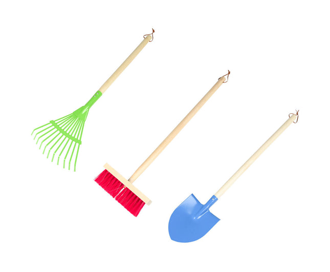 Kinder Tuingereedschap Set: Schep, Bezem & Hark, 3+ Jaar, Felle Kleuren