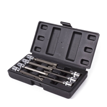 Doppenset Torx 7-delig 3/8'' CRV Staal Auto & Fiets Onderhoud