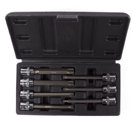 Doppenset Torx 7-delig 3/8'' CRV Staal Auto & Fiets Onderhoud