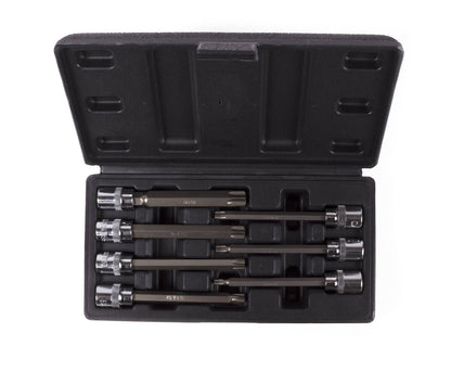 Doppenset Torx 7-delig 3/8'' CRV Staal Auto & Fiets Onderhoud