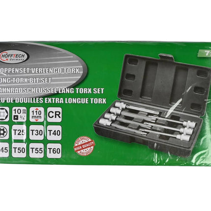 Doppenset Torx 7-delig 3/8'' CRV Staal Auto & Fiets Onderhoud