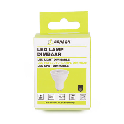 LED Lamp GU10 5W Dimbaar, 400lm, Warm Wit, 20.000u Levensduur