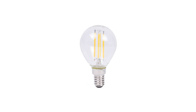 LED lamp bol filament G45 4W E14 dimbaar