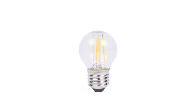 LED lamp bol filament G45 4W E27 dimbaar