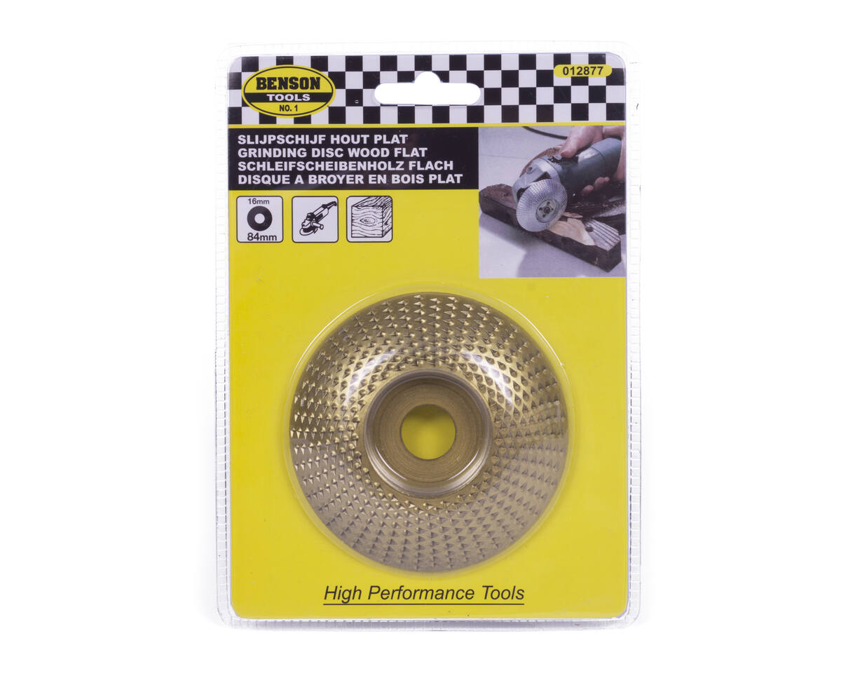 Bolvormige slijpschijf 84x16 mm voor houtbewerking, max 20.000 RPM.