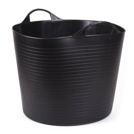 Flexibele Zwarte Mand 45L met 2 Hengsels voor Tuin en Huis