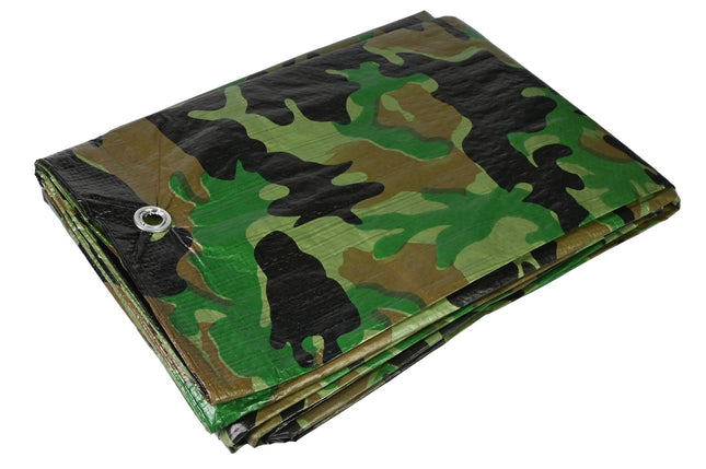 Dekzeil 4 x 6 mtr army zwaar – Maat 4 x 6 M, Materiaal PE, Kwaliteit 105 GSM