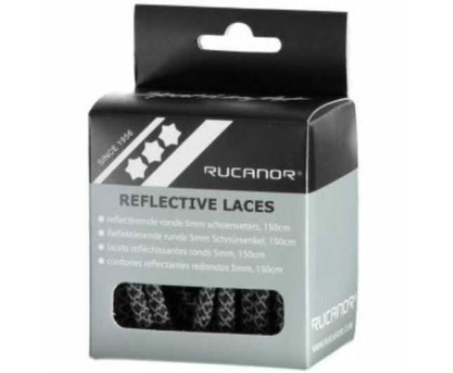 Reflecterende Grijze Ronde Schoenveters 5 mm x 150 cm voor Veiligheid