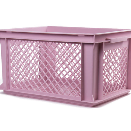 Fietskrat 40x30x22 cm Kunststof Oud Roze - Ideaal voor Boodschappen