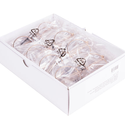 Leesbril rond metaal goud mix – Dames/Heren Unisex, Vorm rond, Stijl classic vintage