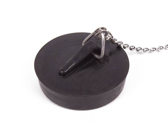 Gootsteendop 44 mm RVS, 30 cm ketting, past standaardafvoeren.