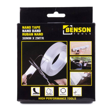 Nano Tape 30mm x 2m - Herbruikbaar voor Klus- en Hobbyprojecten