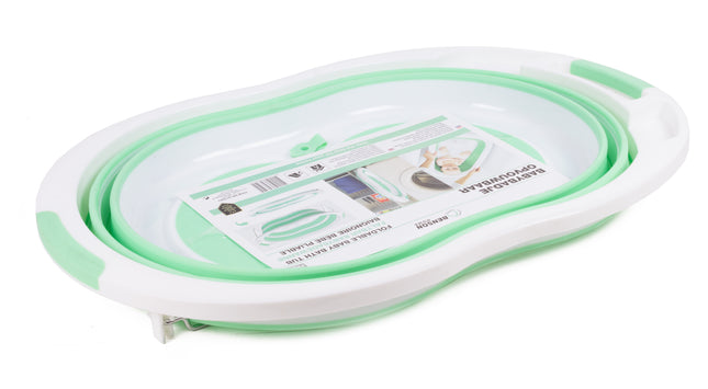 Babybad opvouwbaar – Afmeting 70x46,5x23cm / opgevouwen 6cm hoog, Materiaal TPR + PP + SS