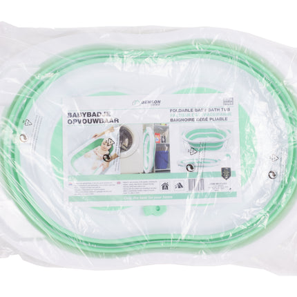 Babybad opvouwbaar – Afmeting 70x46,5x23cm / opgevouwen 6cm hoog, Materiaal TPR + PP + SS