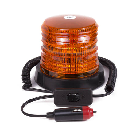 LED Zwaailamp Oranje 12V, Magnetisch, Knipper/Rotatiemodus, 30 LEDs