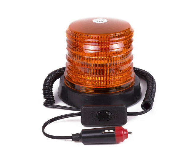 LED Zwaailamp Oranje 12V, Magnetisch, Knipper/Rotatiemodus, 30 LEDs
