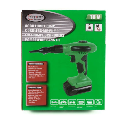 Accu Luchtpomp 18V 1300 mAh - Voor Snel Oppompen van Luchtbedden