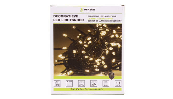 LED deco lichtsnoer wit 100 LED 11.2 mtr