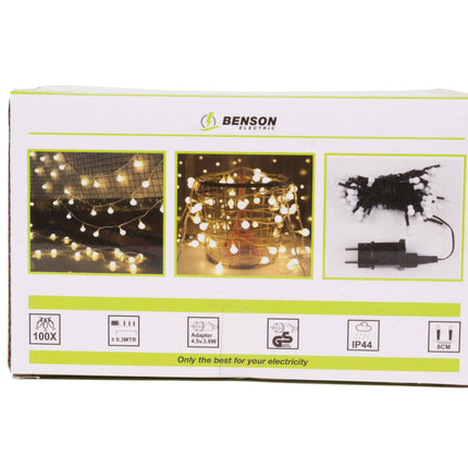 LED Lichtsnoer 100 Gekleurde LED's, 9.3m, Voor Binnen en Buiten