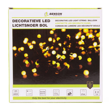 LED Lichtsnoer 400 LED's, 14.5m, IP44, Binnen/Buiten Decoratie