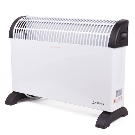 Heater Convector 750/1250/2000W, Wit - Verwarmt Ruimtes tot 20m²