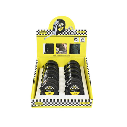 Rubberen Rolbandmaat 2m x 6mm met Karabijnhaak - Bouw & DIY