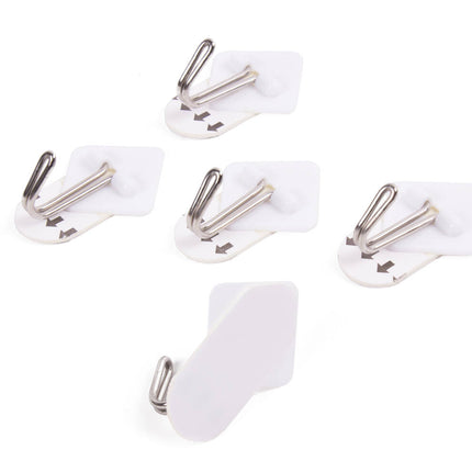 Haak Set 5x, Zelfklevend & Verwijderbaar, 3.3x3.3cm, 800g Draagkracht