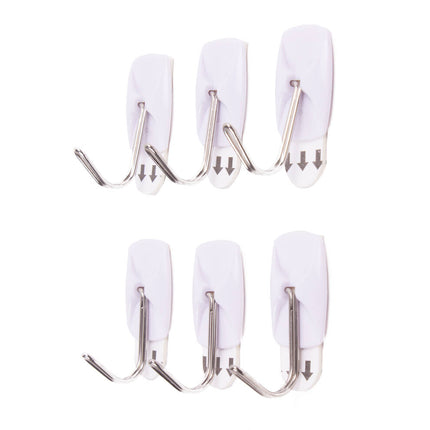Zelfklevende Haken 6 Stuks 2.1x3cm - Ideaal Voor Lichte Ophangtaken