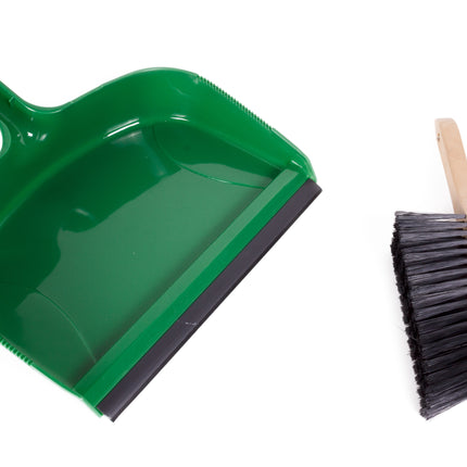 Stoffer en blik jumbo 33.5 cm – Materiaal blik kunststof met rubberen lip, 38 cm