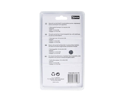 3-in-1 Pick Up Tool: Magneet, Klem & Spiegel, 13.5-64.5 cm Telescoop