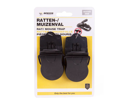 Ratten- en Muizenval 90x45 mm, 2-delig - Geschikt voor Binnen/Buiten