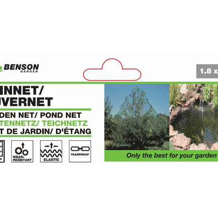Wit Tuinnet/Vijvernet 1.8x3m, Beschermt Tegen Vogels en Bladeren