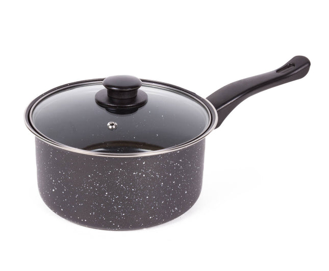 Steelpan 20 cm Deksel - Marble Non Stick, Voor Gas & Elektrisch koken