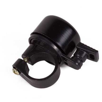 Fietsbel 35mm Alu Zwart: Compact, luid en eenvoudig te monteren.