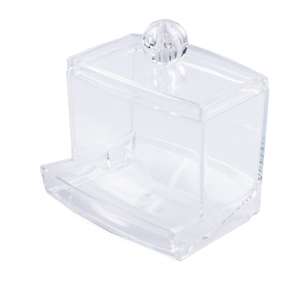 Organizer wattenstaafjes transparant – Afmeting 9 x 7 x 10.3 cm, Materiaal PS, 10.3 cm