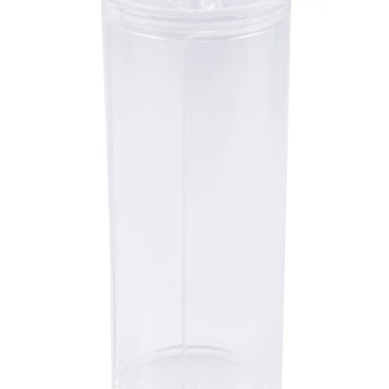 Organizer wattenschijfjes transparant – Afmeting Ø 6,9 x 18,7 cm, Materiaal PS