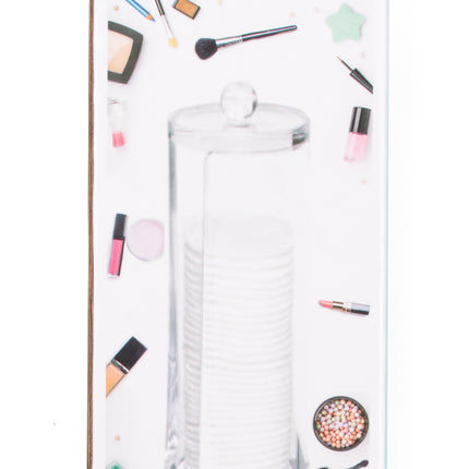 Organizer wattenschijfjes transparant – Afmeting Ø 6,9 x 18,7 cm, Materiaal PS