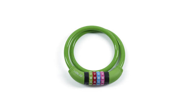 Xolid Kabelslot 10x650mm Groen voor Fiets/Scooter Beveiliging